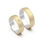 Berger Exclusive 747 Giftering Hvitt-Gult Gull Matt Diamant