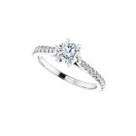 Berger Forlovelsesring 011 Hvitt Gull 02